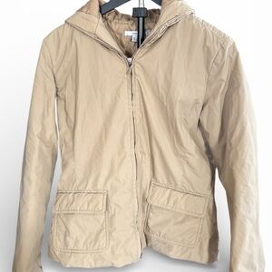 Zara Women's Cream Hooded Puffer Jacket